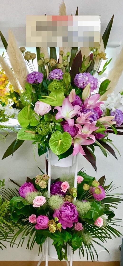 【ナオ花屋の納品事例49】横浜市関内の法人企業様へスタンド花を配達しました！