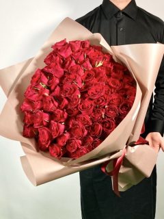 赤いバラの花束10本から！お好きな本数お選びいただけます