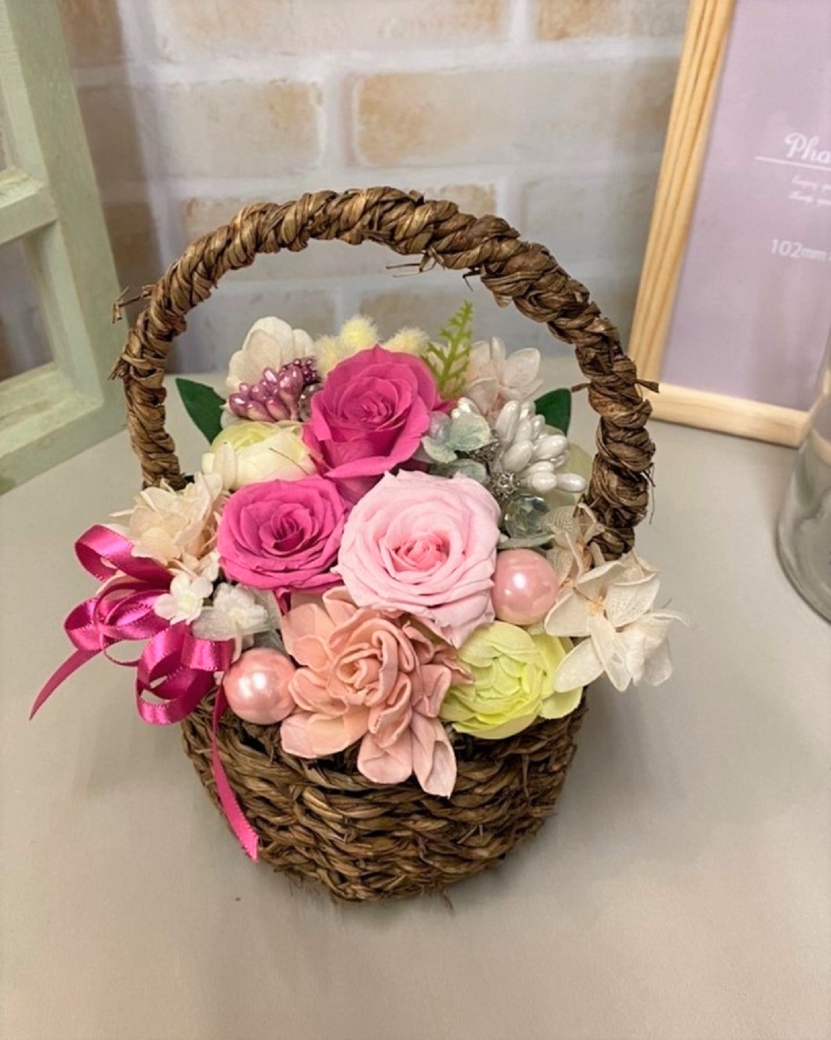 レギュラーピンク系プリザーブドフラワー – 横浜の花屋Florist NaOは