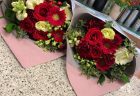 横浜市西区平沼へバラ５０本の花束を配達しました。【横浜花屋の花束・スタンド花・胡蝶蘭・バルーン・アレンジメント配達事例850】