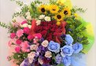 横浜市みなとみらいへ受付花を会社さんへ配達しました。【横浜花屋の花束・スタンド花・胡蝶蘭・バルーン・アレンジメント配達事例943】