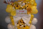 KT Zepp Yokohamaにぬいぐるみ付きバルーンフラスタを配達しました。【横浜花屋の花束・スタンド花・胡蝶蘭・バルーン・アレンジメント配達事例1120】