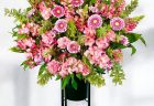 赤系１段スタンド花