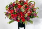 ピンク系１段スタンド花