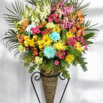 ﾐｯｸｽｶﾗｰコーンスタンド花 | 横浜・関内の花屋フローリストナオ｜無料
