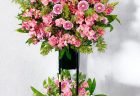 赤系２段スタンド花