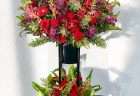 黄色ｵﾚﾝｼﾞ系２段スタンド花