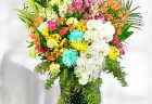 黄色ｵﾚﾝｼﾞ系２段スタンド花