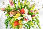ピンク系ハイグレード２段スタンド花