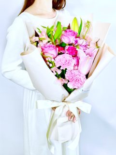 レギュラーピンク系花束