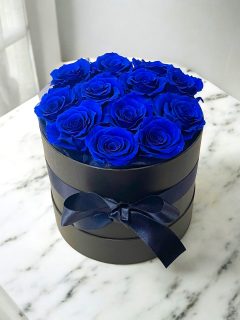 ローズボックスBlue【12 Dozen Roses】