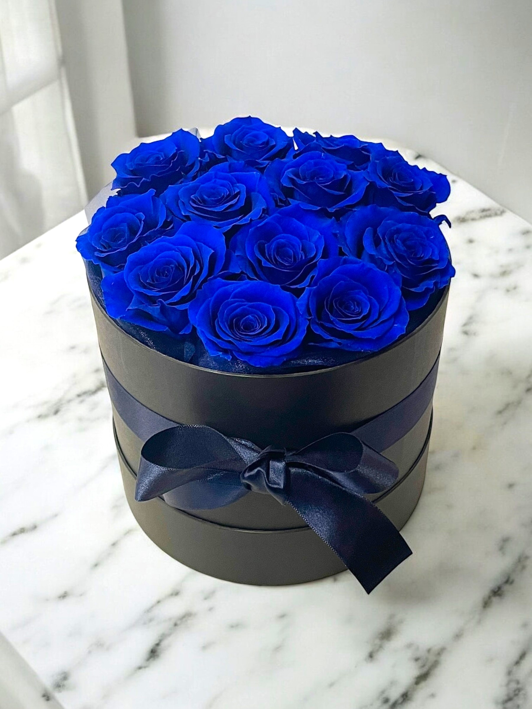 ローズボックスBlue【12 Dozen Roses】