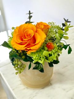 ベーシックオレンジ系プリザーブドフラワー