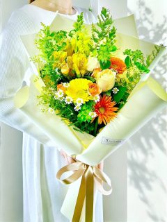 レギュラー黄色オレンジ系花束