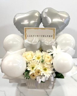 横浜市中区西区南区限定バルーンアレンジ白系