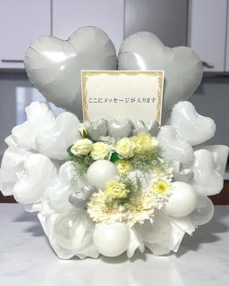 横浜市中区西区南区限定バルーンアレンジBig白系