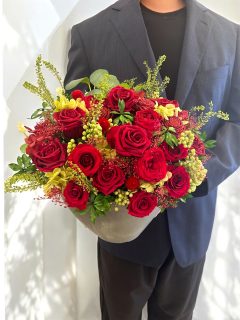 プレミアム赤系プリザーブドフラワー